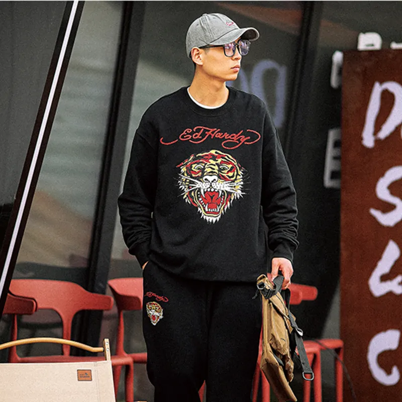 Ed Hardy Classic Classic Series Sweatshirt Unisex Black-3