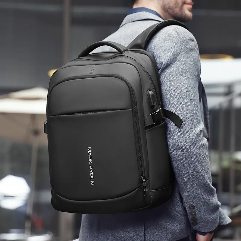 MARK RYDEN Oxford Student Backpack Men's Black-4