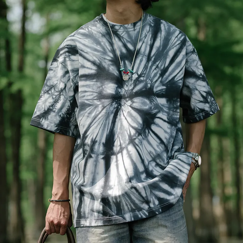 TEKABLU T Shirt Men's Tie Dye Gray-4