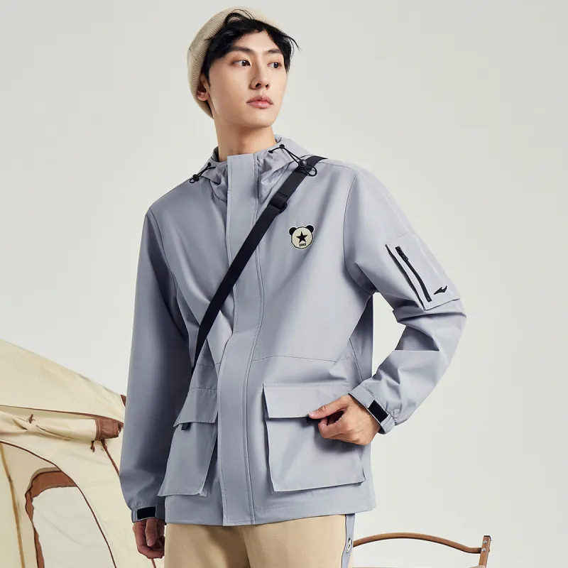 Erke Trench Coat Men's Crab Shell Gray-4