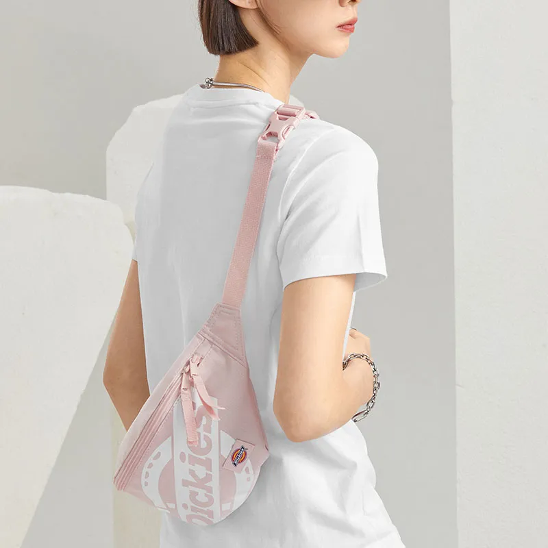 Dickies Polyester Fanny Pack Crossbody Bags Regular Unisex Dusty Pink-3