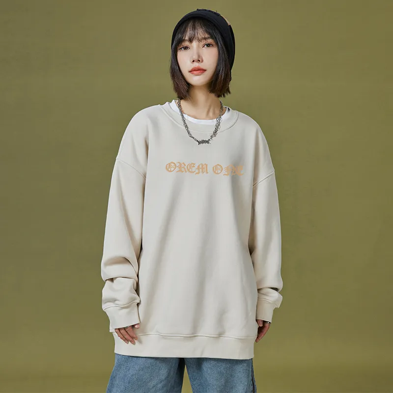OREM ONE Crew Neck Loose Fit Sweatshirt Fall Unisex-17
