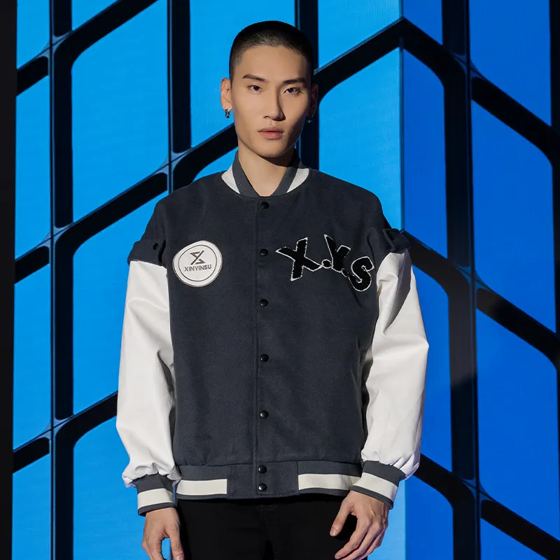 XINYINSU P&d Baseball Jacket Spring Autumn And Winter Unisex-3