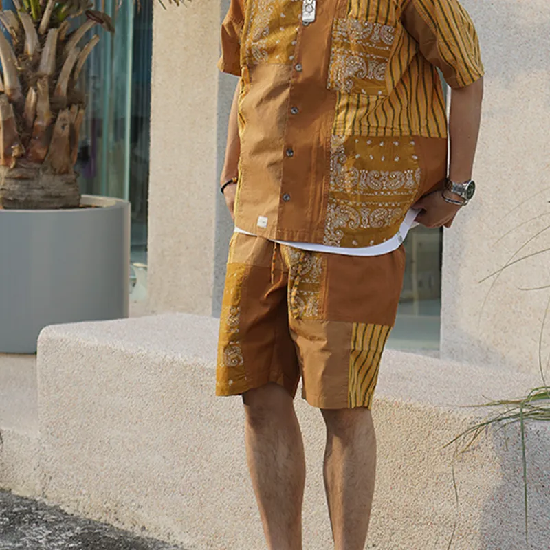 TEKABLU Casual Shorts Unisex Yellow-2