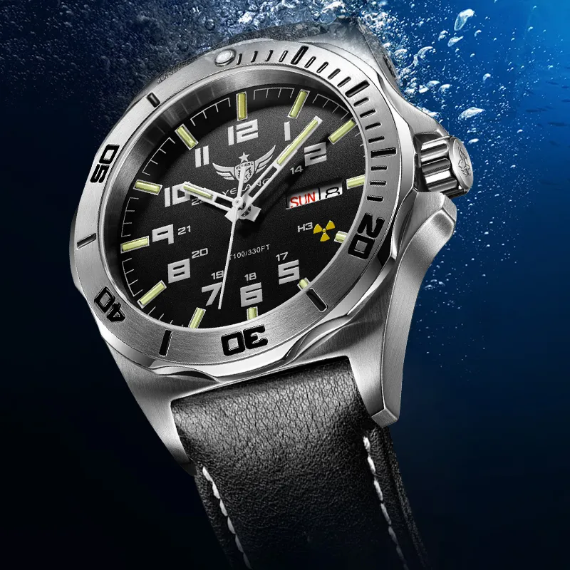 YELANG Automatic Mechanical Movement Genuine Leather Strap Watch Men's Watches Blue Dial-8