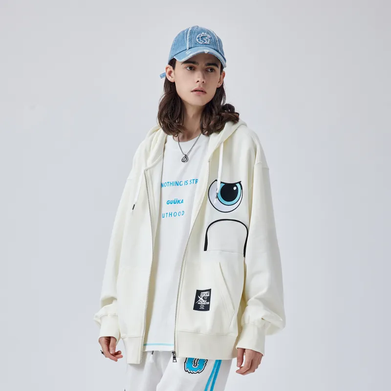 Guuka Sweatshirts Unisex Cream White-7