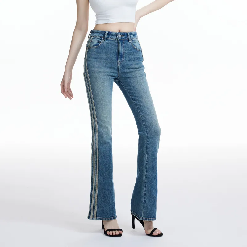 LIUREGALI Jeans Women's Navy Blue-5