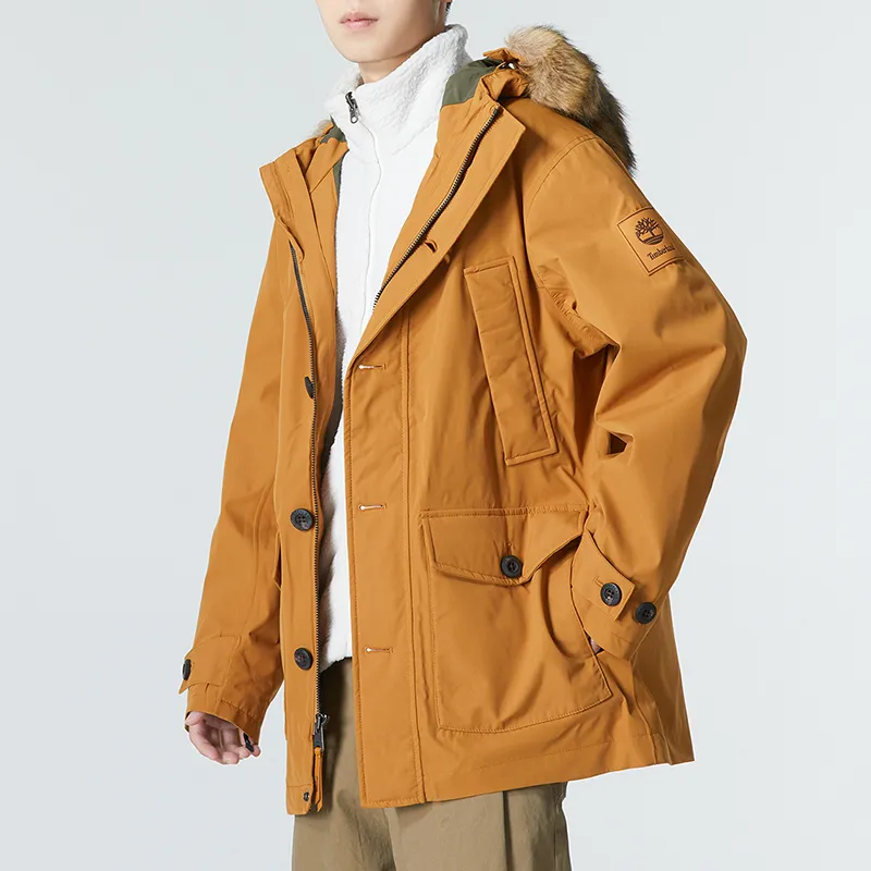 Timberland Waterproof And Windproof To Keep Warm Windbreaker Jacket Men's Wheat-4