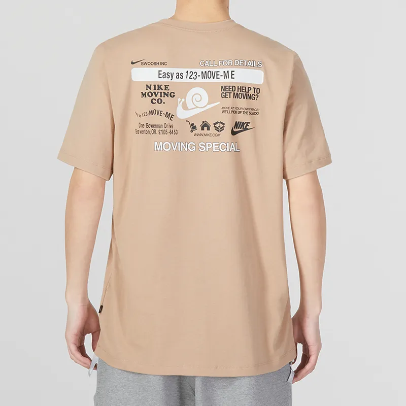 Nike T Shirts Men Khaki-3