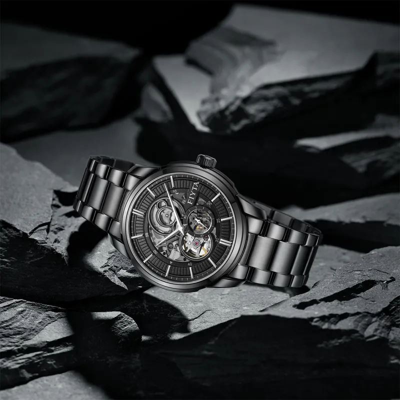 Fiyta Photographer Collection Automatic Mechanical Movement Stainless Steel Strap Watch Men's Watches Black Dial-2