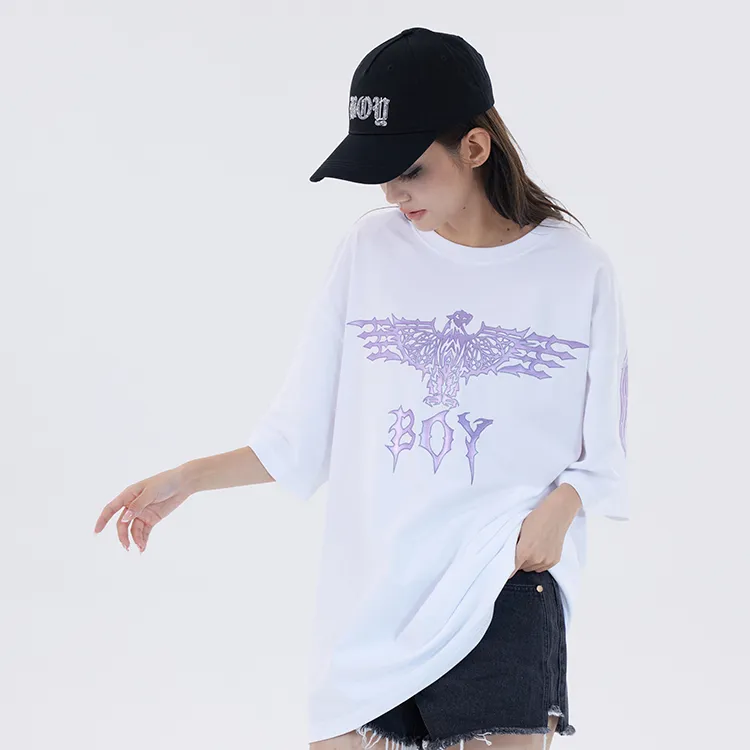 Boy London FW22 Drop Shoulder Sleeve T Shirt Unisex White-6