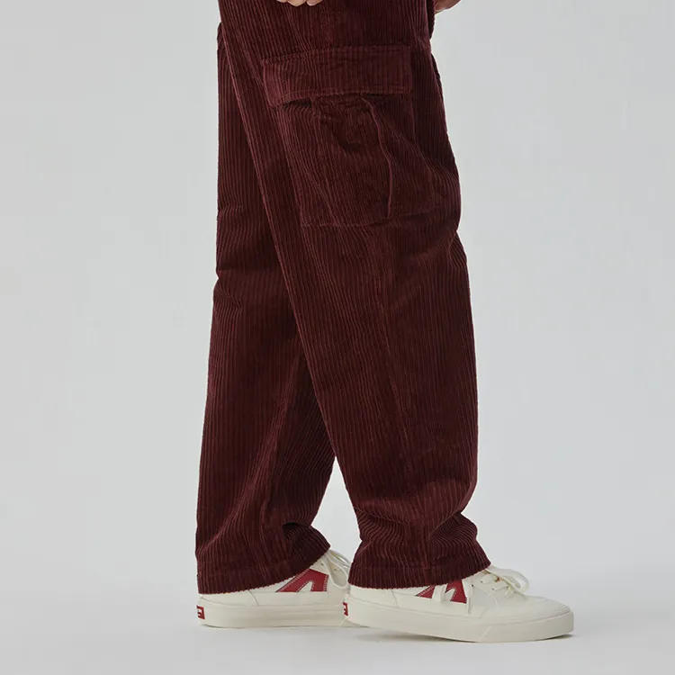 Vision Street Wear FW22 Cargo Pants Unisex Burgundy-4