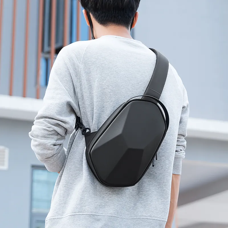 MARK RYDEN Oxford Small Backpack, One Shoulder Bag, Crossbody Bag, Sling Bag Regular Men's Cool Black-5