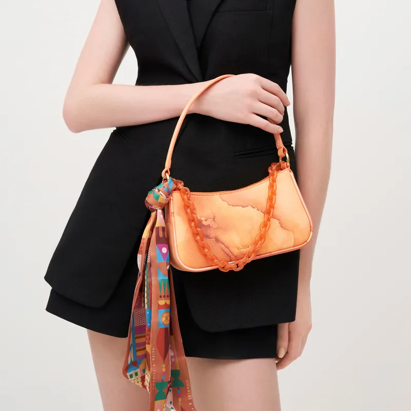 CHARLES&KEITH Fabric Small Square Bag Shoulder Bag Small Size Women's Multicolor-13