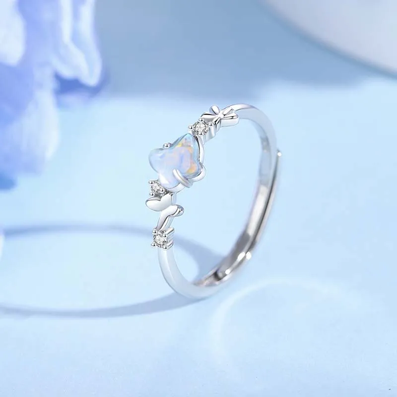 YINCHIE Colored Glaze S925 Silver Ring Women's-4