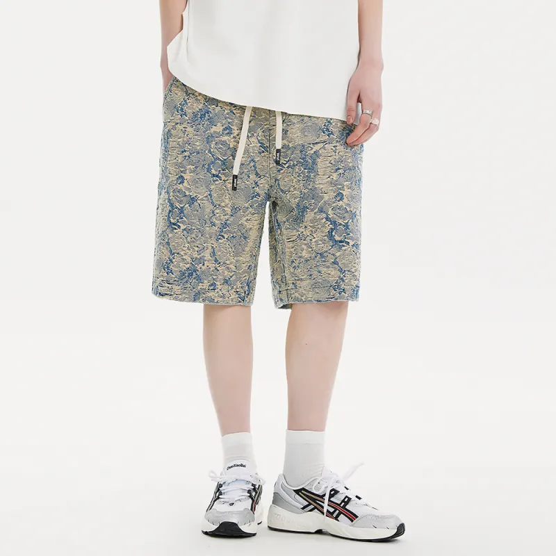 BEETLE TOWN Denim Shorts Unisex-14