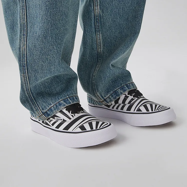 Vision Street Wear Wear Trainers Plus Collection Slip Resistant Cushioning Low Top Skateboard Shoes Unisex White Black-7