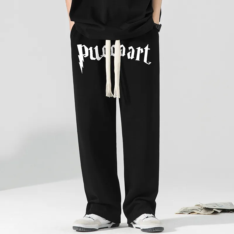 PUCCA Loose Unisex Casual Pants-2