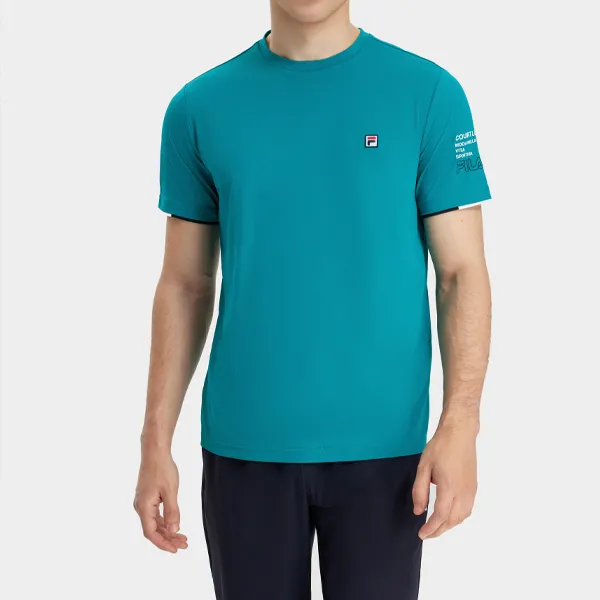 FILA T Shirt Men's Aqua Jade Green-2