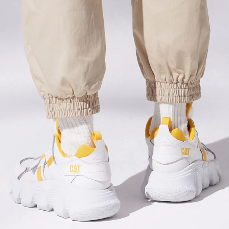 CAT Imposter Mesh Low Top Sports Casual Shoes Unisex White Yellow-7