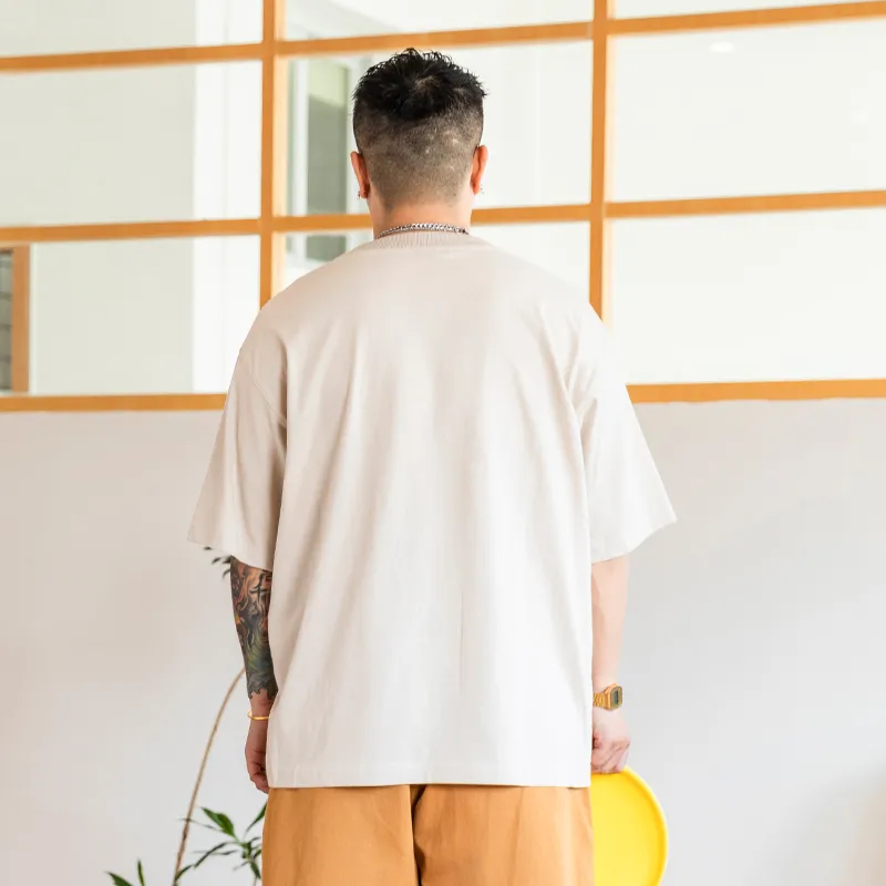 WAYNEXZAVIER T Shirts Men Apricot-5