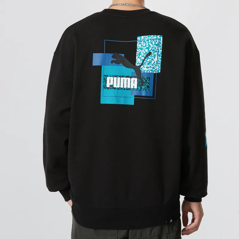 PUMA Love Crew Sweatshirts Men Black-3