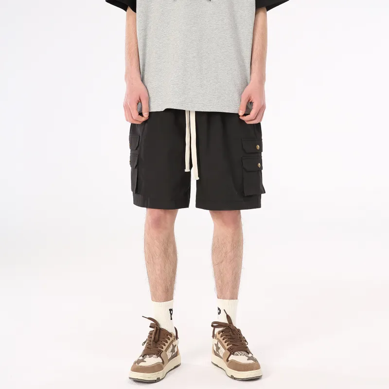 PASET Casual Shorts Unisex Black-5