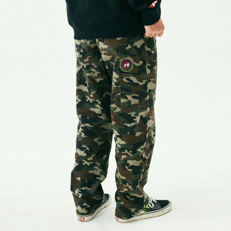 BURNIN x FCPLAYA Casual Pants Unisex Camouflage Green-4