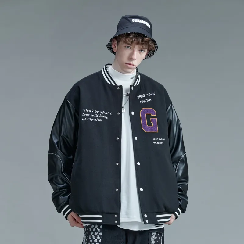 Guuka Baseball Jacket Women's Black-5