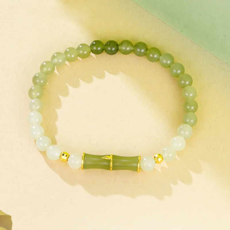 LOVING Hetian Jade Bracelets Pale Greenish White Jade Women's-2