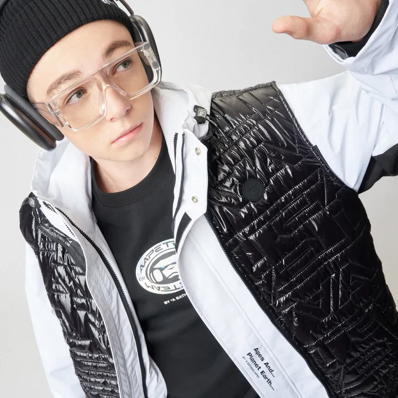 Aape Graphic print Hooded Padded Jacket-9
