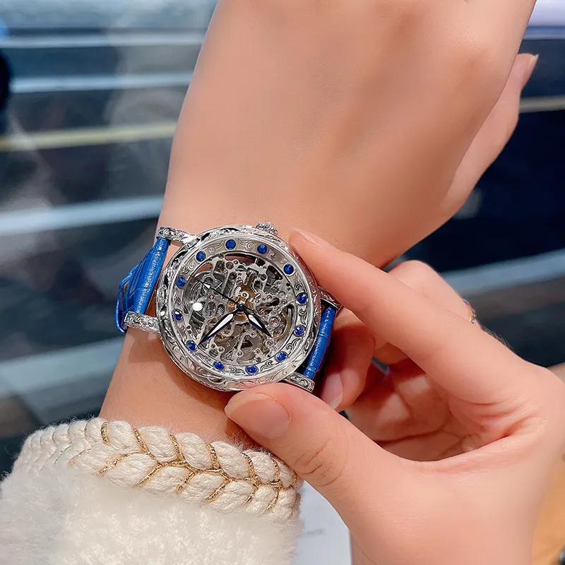VRQ Faith Series Automatic Mechanical Movement Watch Women's Watch Cut-Out Dial-1