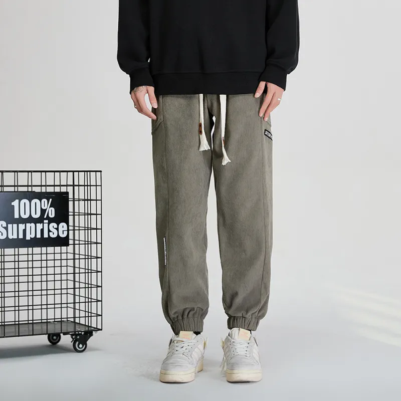 JASONWOOD Autumn And Winter Season Knitted Sports Pants Trendy Thickened Casual Pants Unisex-9