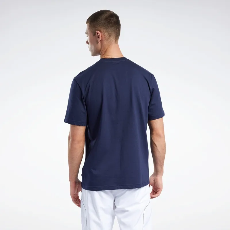 Reebok Set-in Sleeve T-Shirt Unisex Navy Blue-4