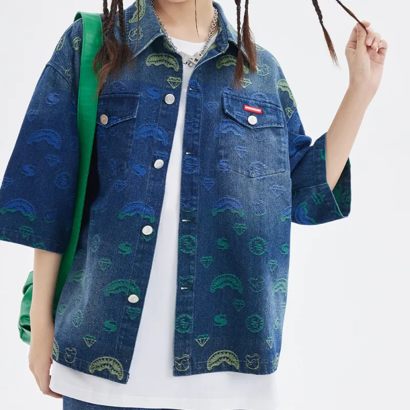 SPRAYGROUND Shirts Unisex Denim Blue-5