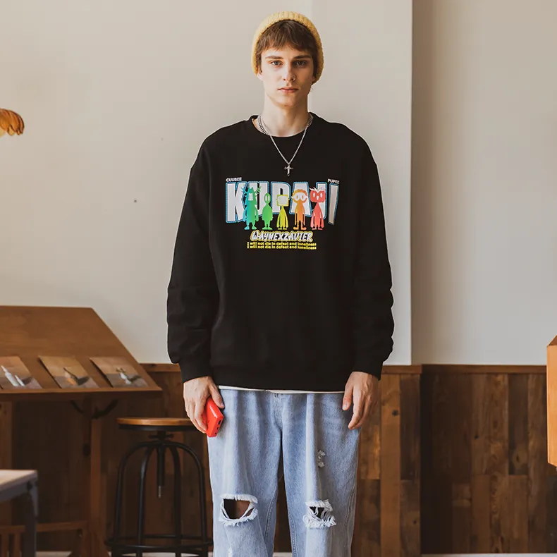 WAYNEXZAVIER x Kupaji Sweatshirt Unisex Black-2