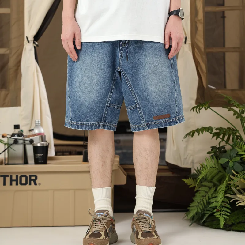 KXLFCHN Denim Shorts Unisex Denim Blue-2