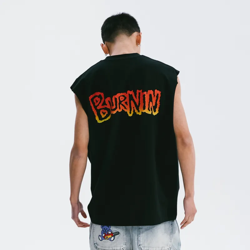 BURNIN Tank Tops Unisex Black-2
