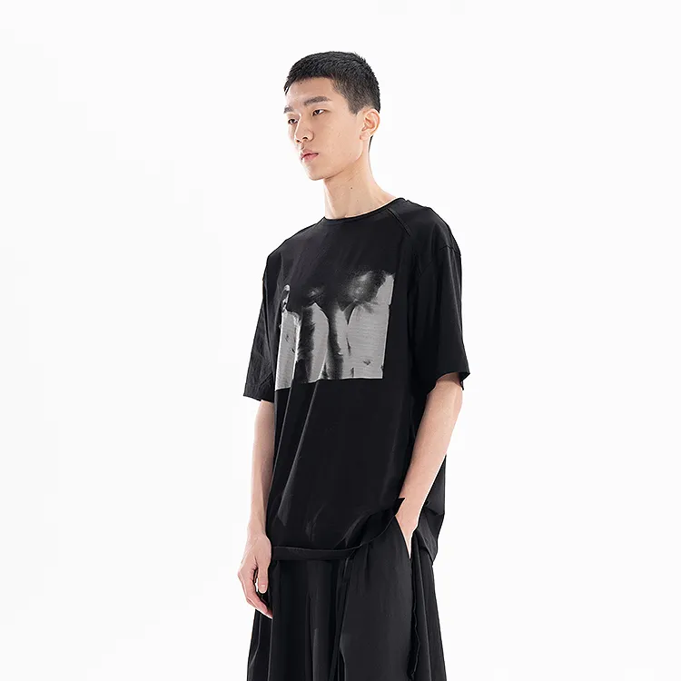 HUANXIANGZHE T Shirt Unisex Black-4
