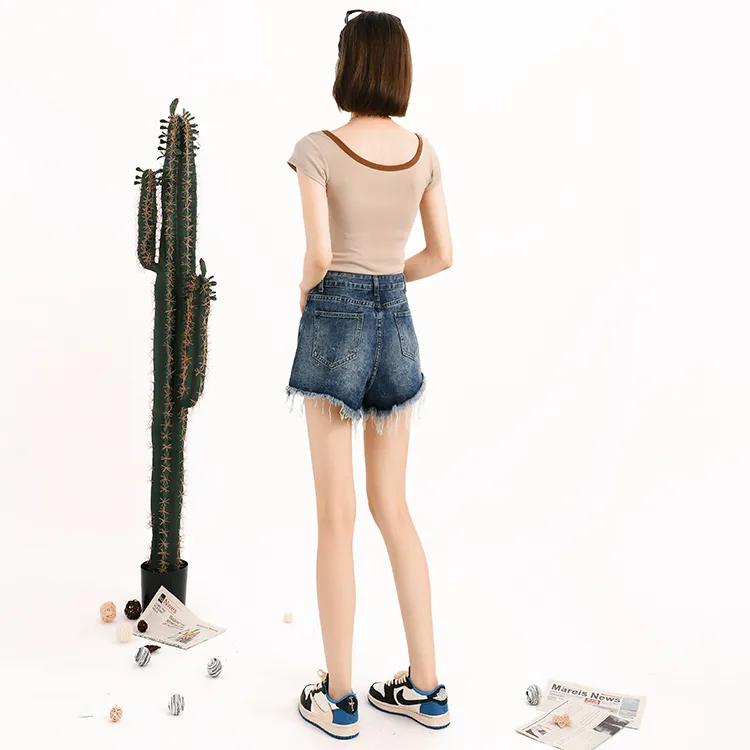MINCOCROSEPEPPAR Denim Shorts Women's Dark Blue-2