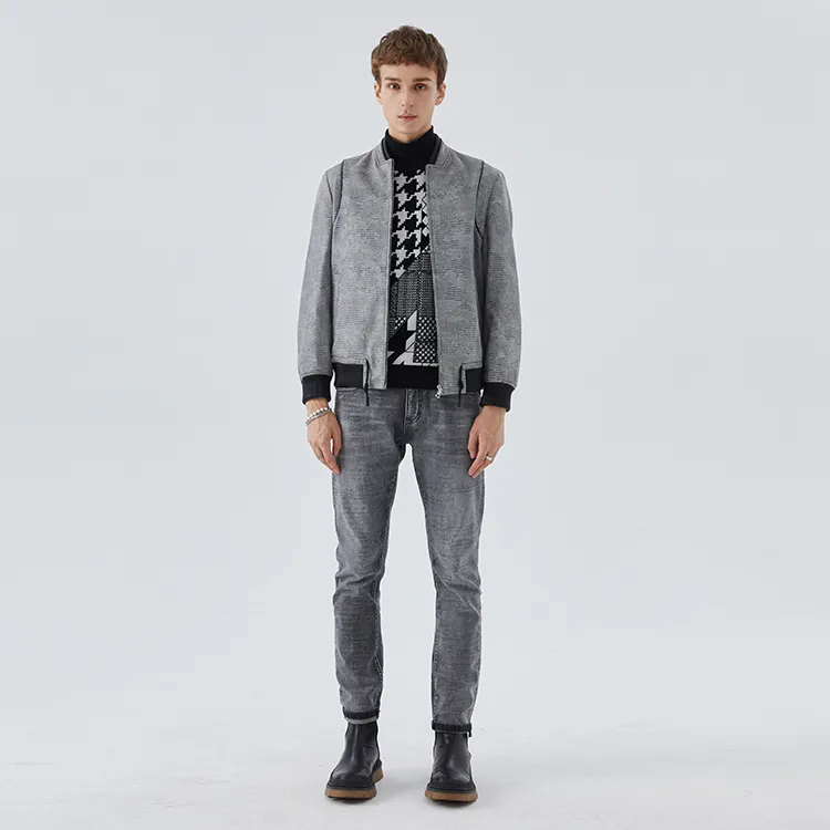DAVID NAMAN FW22 Straight Jeans Men's Gray-2