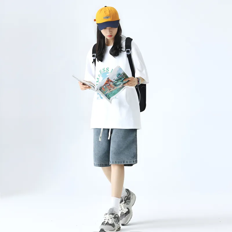 SUPERMOON Denim Shorts Unisex-2