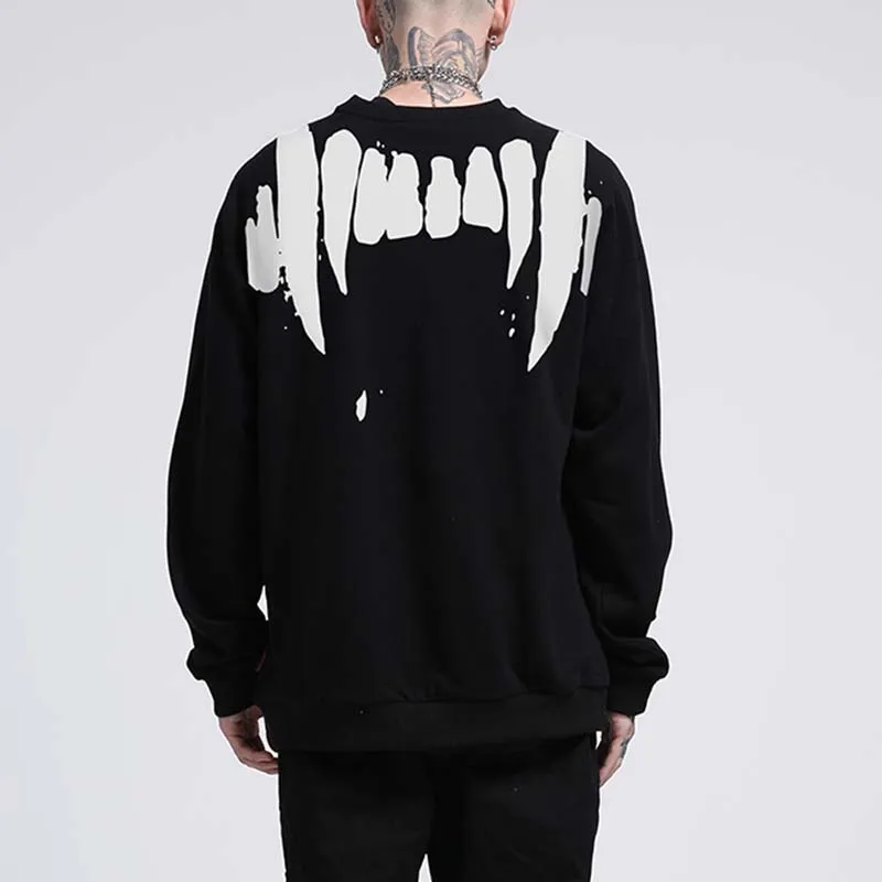 MIRACLE KILL Pullover Loose Fit Regular Sweatshirt Unisex Black-5