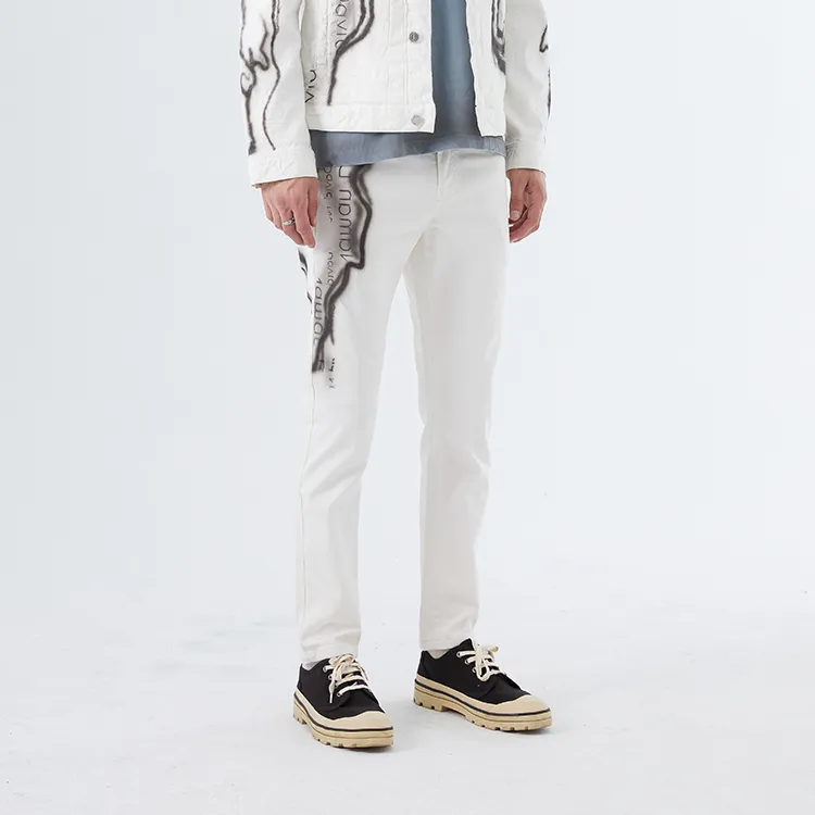 DAVID NAMAN Jeans Men White-5