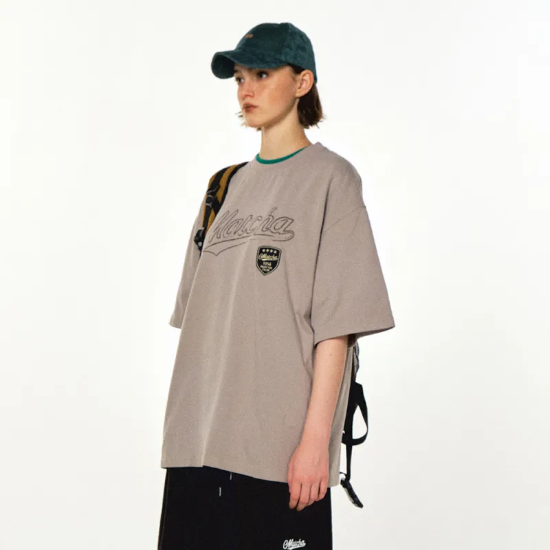 MATCHA STORY College Series T-Shirts Unisex Gray-2