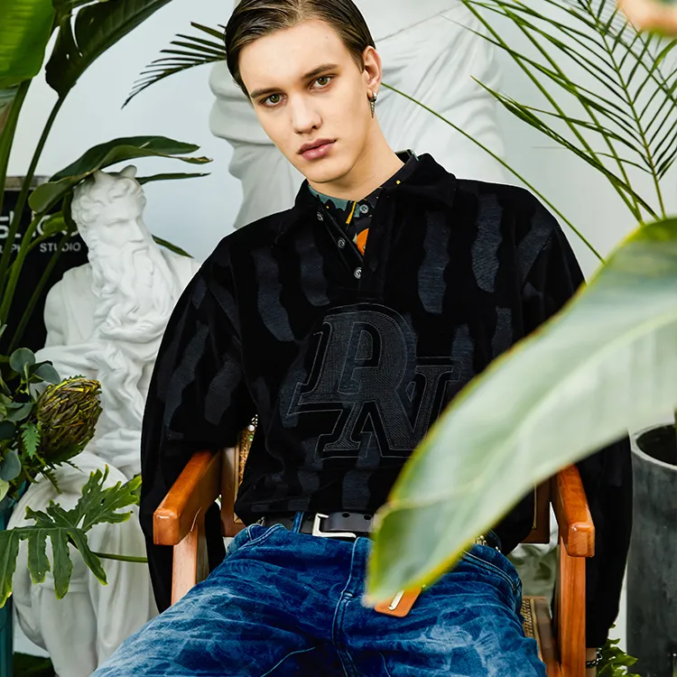 DAVID NAMAN Sweatshirts Men Black-2