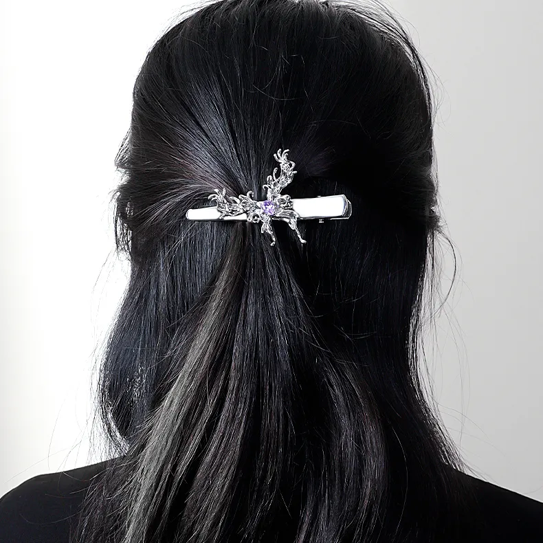 MAGICPOLE Alloy Hair Clips Women's Silver-2
