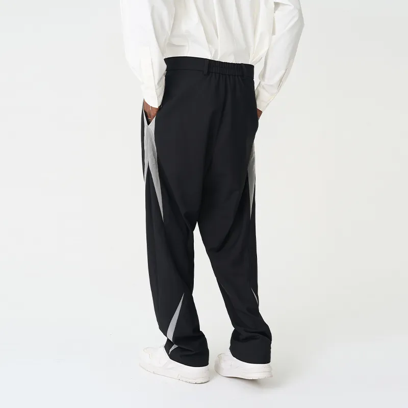 HARSH AND CRUEL Straight Casual Pants Fall Unisex Black-4
