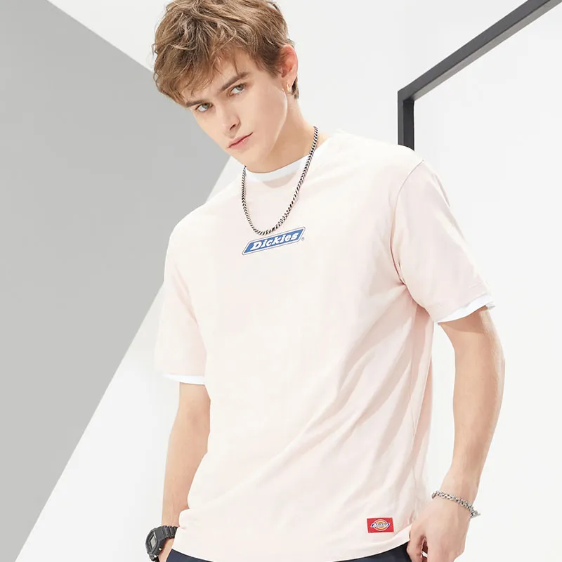 Dickies SS22 Crew Neck Fitted Straight Short-Sleeved T-Shirt Unisex Dusty Pink-4