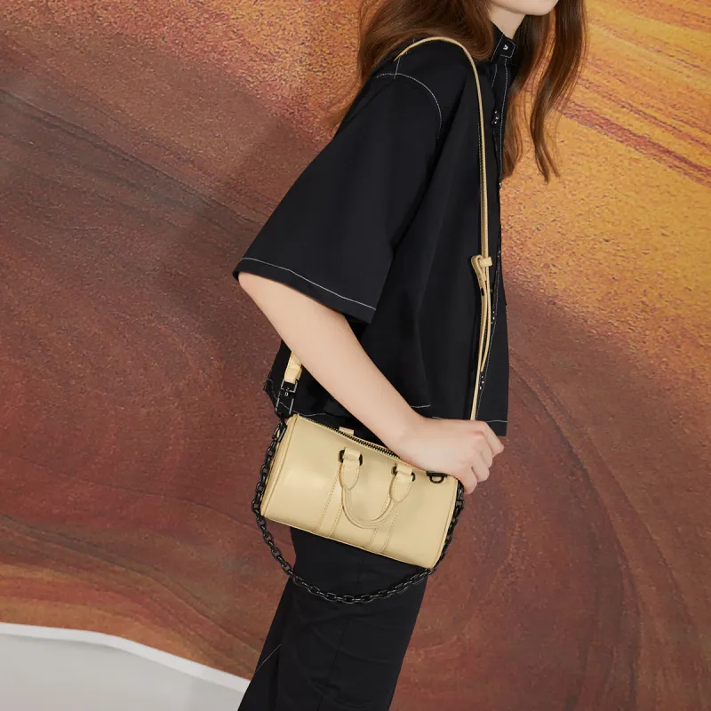 CHARLES&KEITH PU One Shoulder Handbag Regular Women's Brown/Black/Beige-12